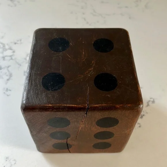 Crate&barrel Rustic Oversized Wooden Dice - Picture 8 of 16